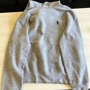 grey polo ralph lauren hoodie, size M